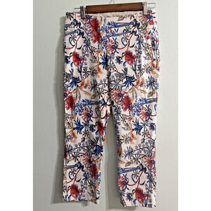 Swing‎ Control Women's Mid-Rise Floral Print Cropped Pants in Size 8 Summer Boho